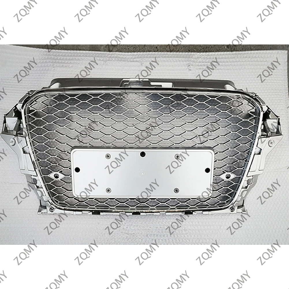 

With/Logo For Audi A3/A3L/S3 2014 2015 2016 Car Front Bumper Grille Centre Panel Styling Upper Grill (Modify RS3 style)