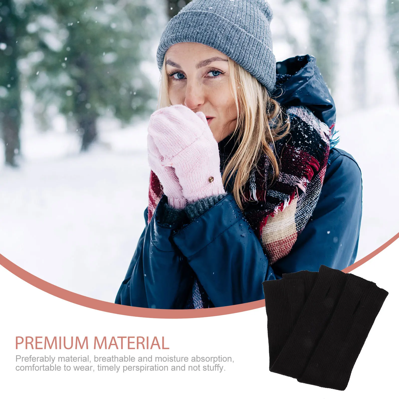 

1Pair Winter Knitted Arm Warmers Thermal Hand Covers Supple Durable Comfortable Outdoor Indoor Activities Arm Warmers