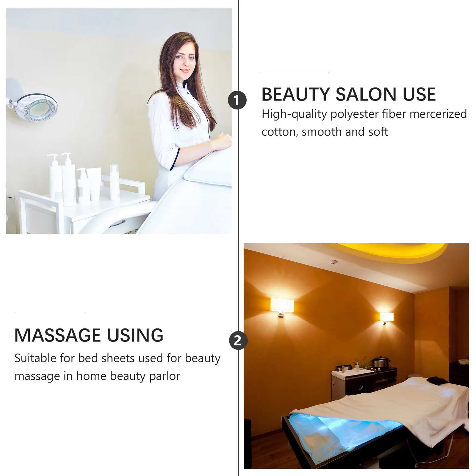 

1Pcs Massage Bed Sheet Polyester Salon Spa Massage Bed Cover Washable Reusable Fast Dry Comfortable