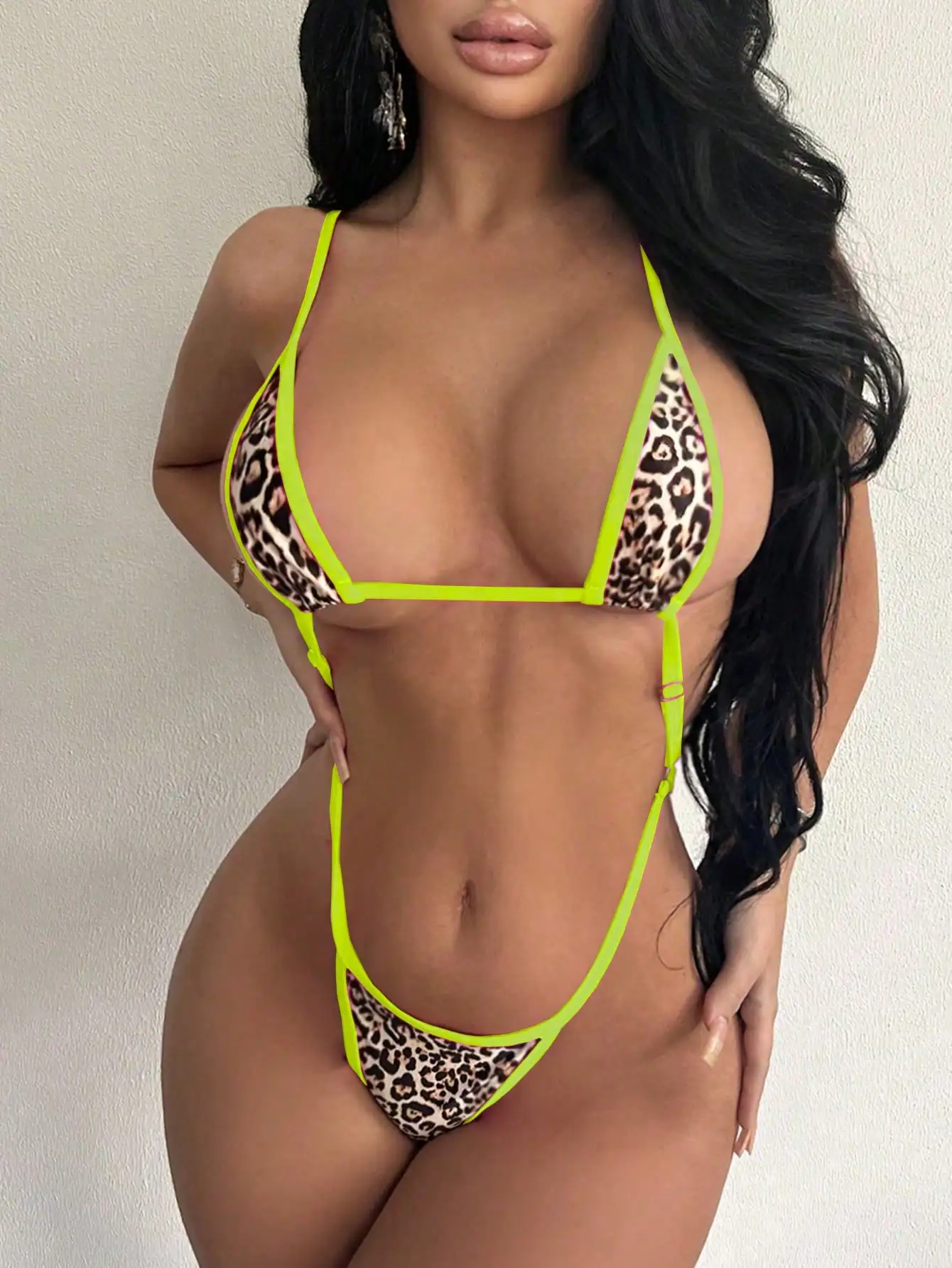 Sexy Lingerie One-Piece One-Piece Lingerie Set With A Three-Point Style Women's Leopard Print Sexy Lingerie Set - Image 4