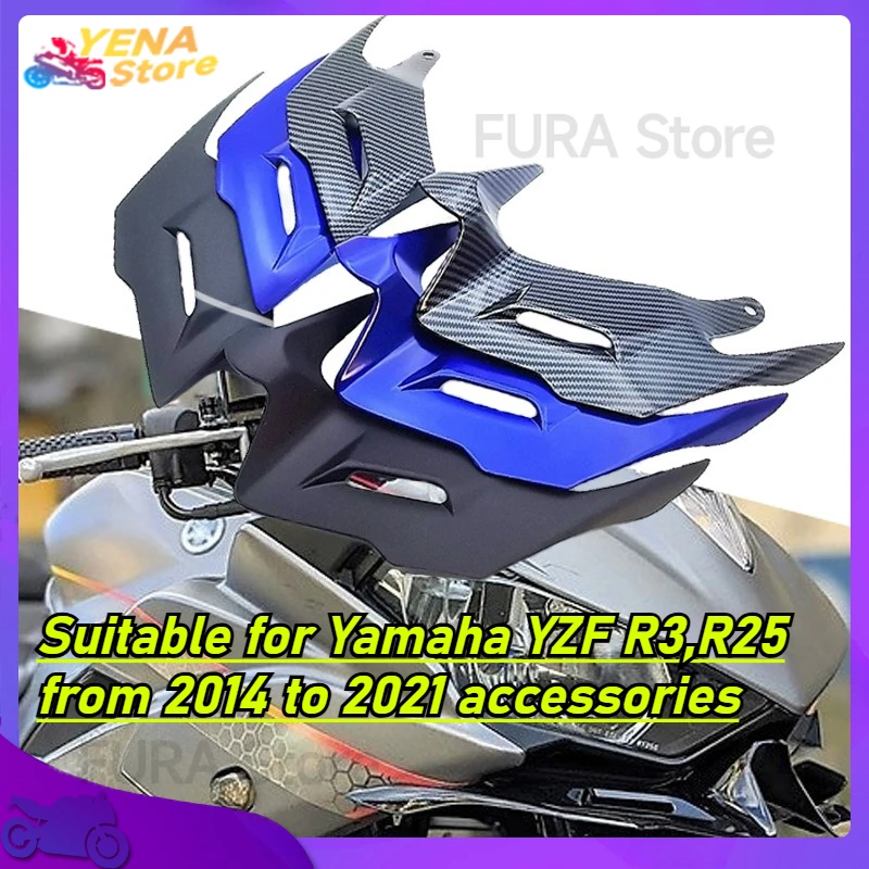 

Motorcycle front fairing aerodynamic wing lower cover protection. Suitable for Yamaha YZF R3,R25 from 2014 to 2021 accessories.