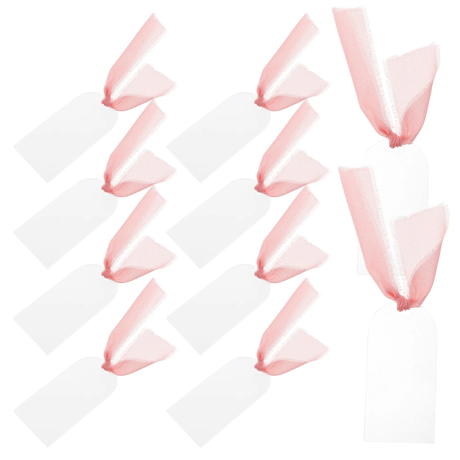 

10Pcs Wedding Seat Tags Blank Acrylic Arch Ribbon Design Reserved Signs Elegant Table Cards for Parties Acrylic Table Sign