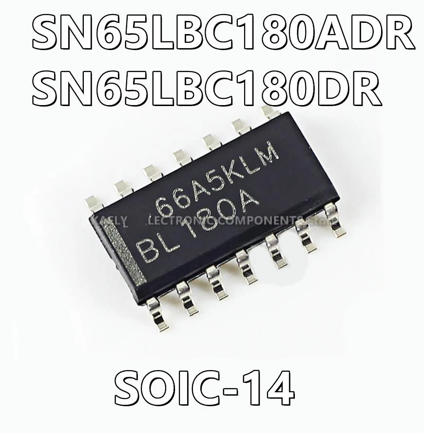 10Pcs/lot SN65LBC180ADR BL180A SN65LBC180DR 6LB180 1/1 Transceiver Full RS422, RS485 14-SOIC