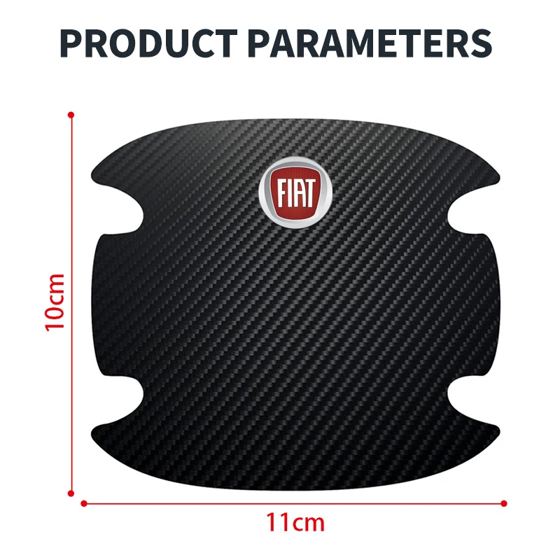 4Pcs Car Door Bowl Anti-scratch Sticker Handle Protection Sticker For Fiat Seat MINI Alfa Romeo Honda Jaguar Ford JEEP Acura
