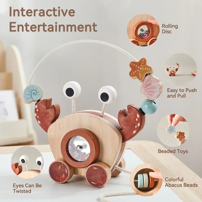 

Genius Kids Educational Puzzle Toy DIY Bead Roller Crab Bead Maze Car For Early Learning And Brain Development Fun