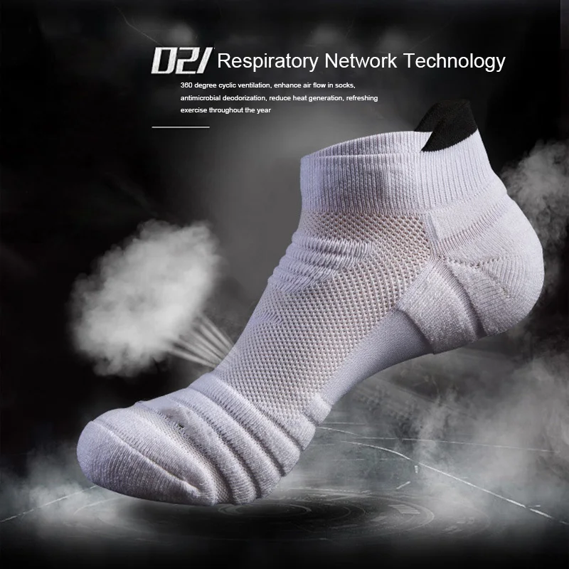 Men Women Running Ankle Socks Athletic Cycling Basketball Socks Anti-slip Breathable Quick Dry Fitness Short Tube Sport Socks