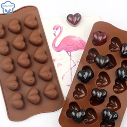 Heart Chocolate Patisserie Candy Bar Mould Cake Decoration Kitchen Baking Accessories New Silicone Mold 2023 Baking Accessories