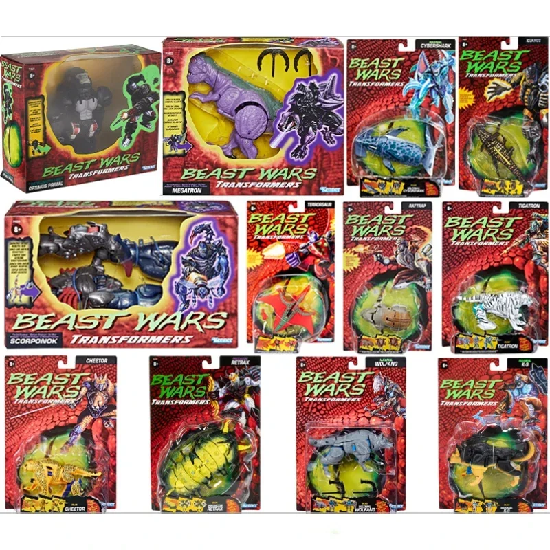 재고 있음 Tomy Vintage Beast Wars 시리즈 모든 12 모델 Optimus Primal Megatron Scorponok 등 액션 피규어