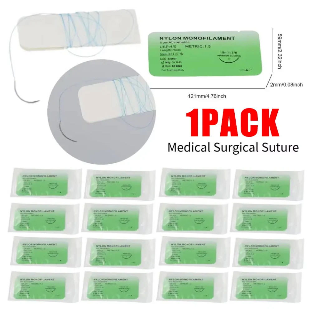 Medical Surgical Suture Nylon Silk Polypropylene Polyester Monofilament Thread Suture Teaching Exercises Demonstrations Practice