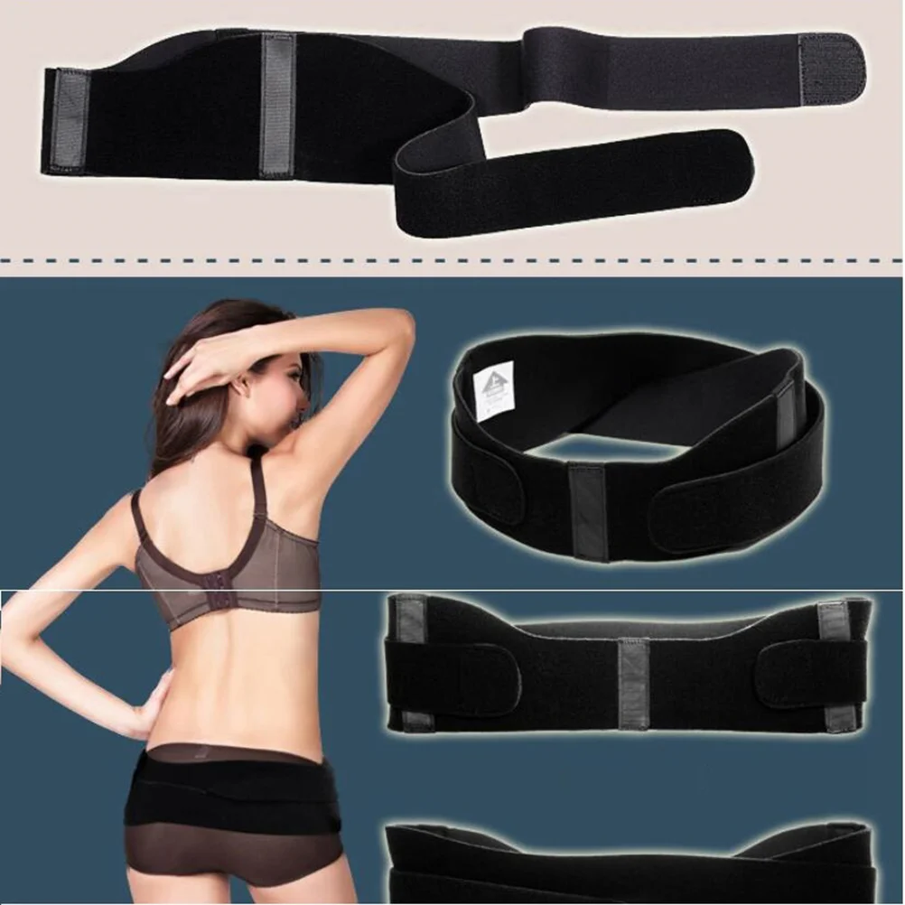 Banda abdominal de recuperação pós-parto cinto de correção pélvica cinto abdominal prático para mulheres (preto, tamanho médio)