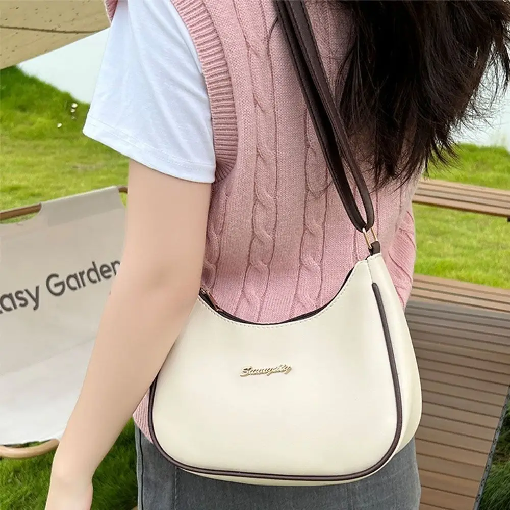 

Simple Stylish Crossbody Bags PU Leather Chic Underarm Bag Casual Leisure Ladies Handbags for Women