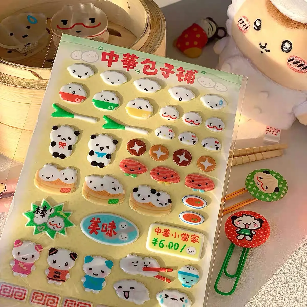 

Ретро-наклейка-пузырь для булочек и пельменей на пару