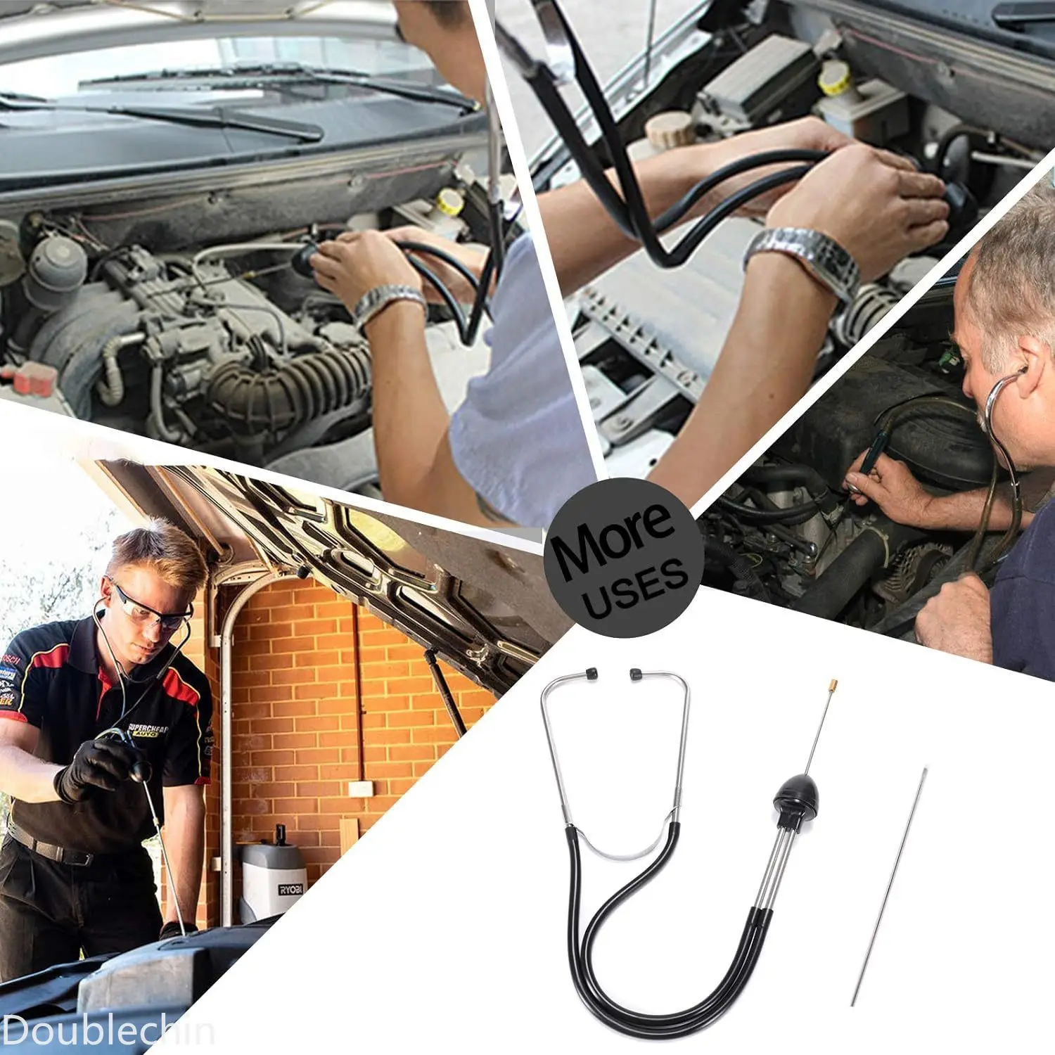 1 Stück Auto-Zylinder-Stethoskop, Mechaniker-Stethoskop für Motorblock-Diagnose, Kfz-Motor-Hörgerät zur Fahrzeugdiagnose – Detail 15