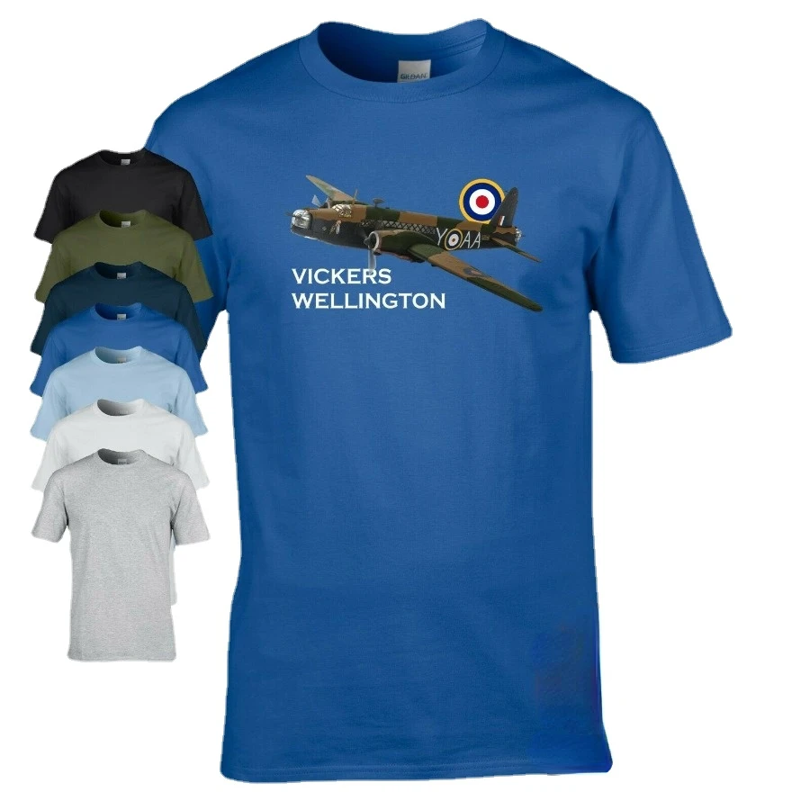 WWII Aircraft RAF Wellington Bomber T-Shirt. Summer Cotton O-Neck Short Sleeve Mens T Shirt New S-3XL