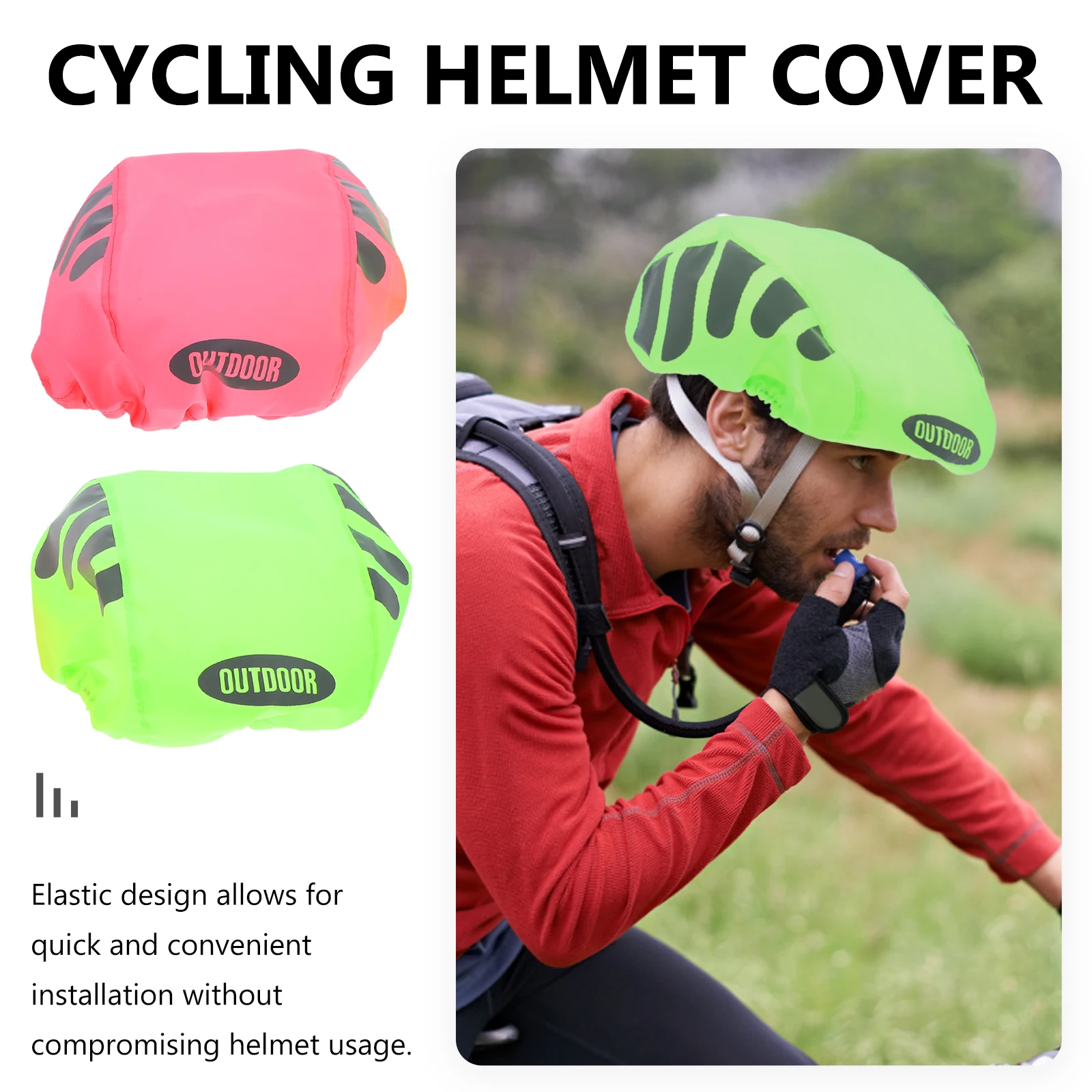 

2pcs Rainproof Cover For Outdoor Cycling Reusable Bike Protective Shield With Reflective Design Oxford Cloth Light