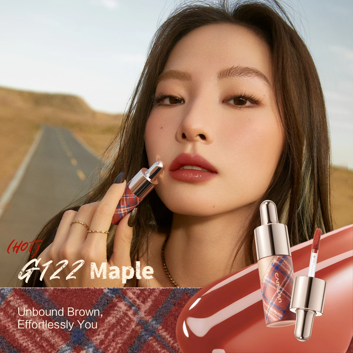 CARSLAN 2025 Winter Limited Series Lip Glow Siero Essenza vegetale Lucidalabbra acquoso lucido idratante profondo