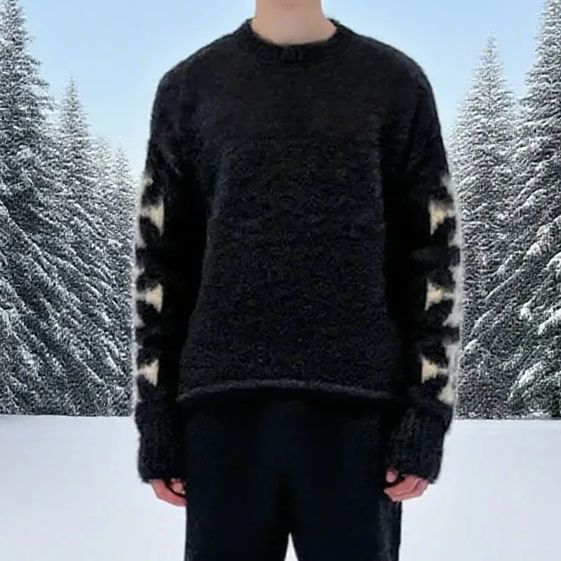 

Punk Women Harajuku Fashion Casual Oversized Pullover Gothic Street Ladies Sweater Vintage Hip Hop Autumn Winter Warm Sweater