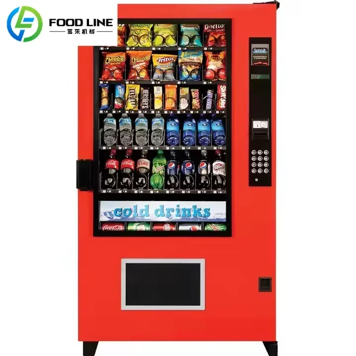 Cold Snack Beverage Vending Machine Robust Cabinet 110V Cashless Payment for Gym Center with Complete Operation Manual