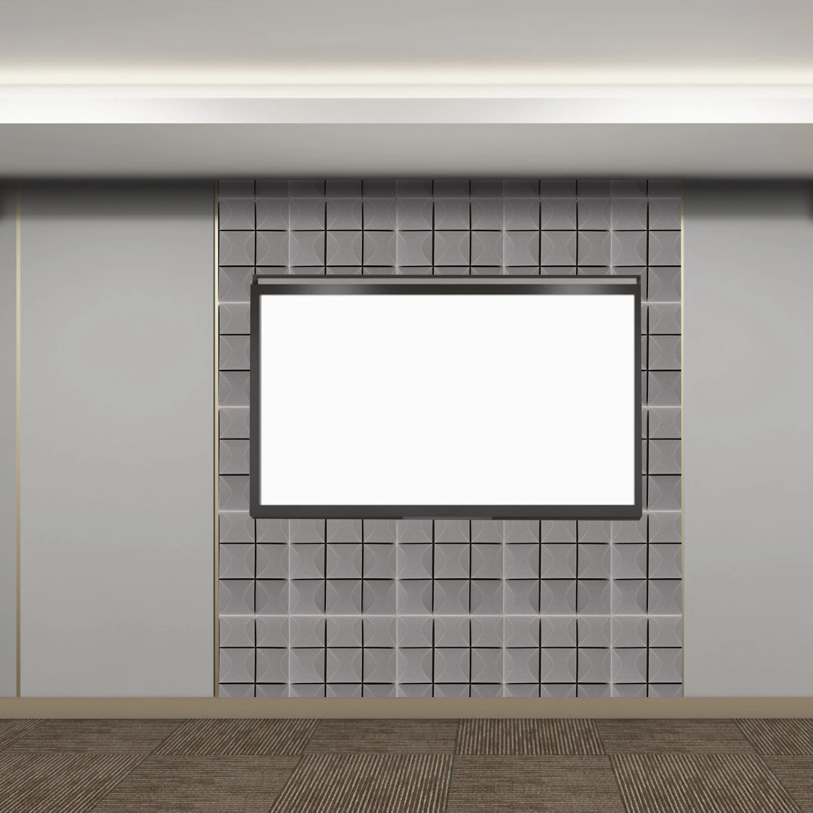 

6pcs Sound Absorbing Cotton Grey Panels Acoustic Board Noise Reduction Wall Insulation Professional Application