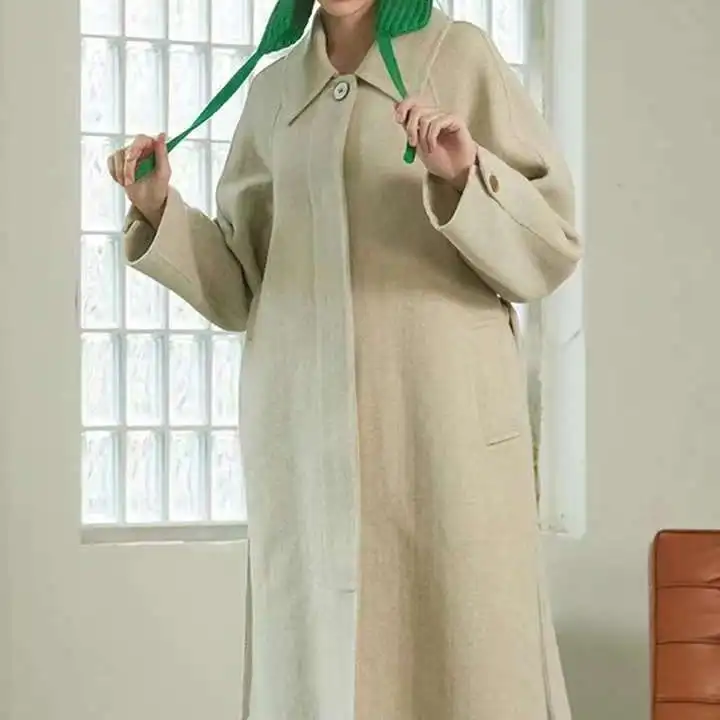 

Модное шерстяное пальто для женщин с поясом, на одной пуговице, в клетку, средней длины, с длинными рукавами, для зимнего сезона