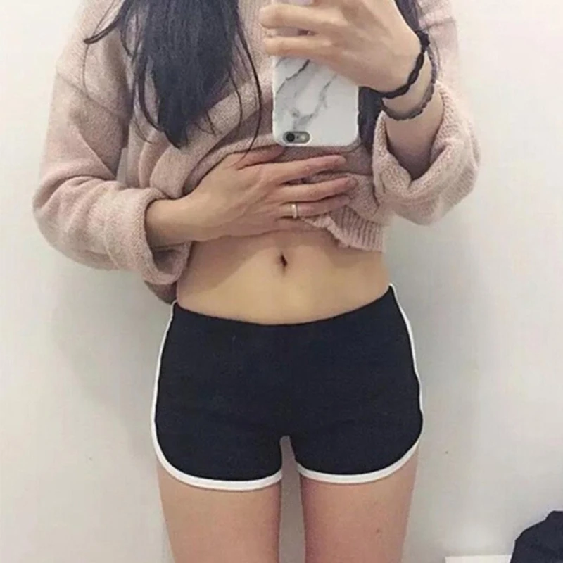 Sports Shorts Women Summer 2024 New Candy Color Anti Emptied Skinny Shorts Casual Lady Elastic Waist Beach Correndo Short Pants