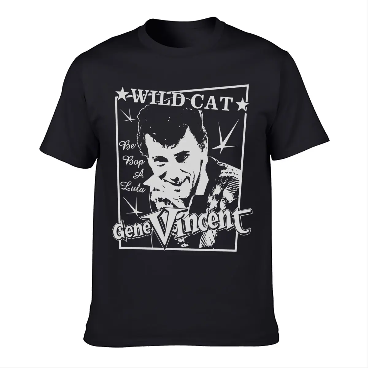 

Gene Vincent "Wildcat" Men's T-Shirt Cotton Tees Short Sleeve T Shirt Round Collar Clothing Summer