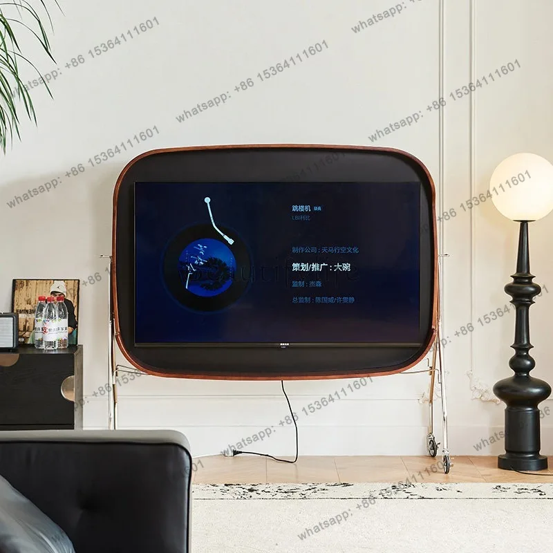 

Medieval solid wood removable TV cabinet bracket floor-to-ceiling simple bedroom small apartment