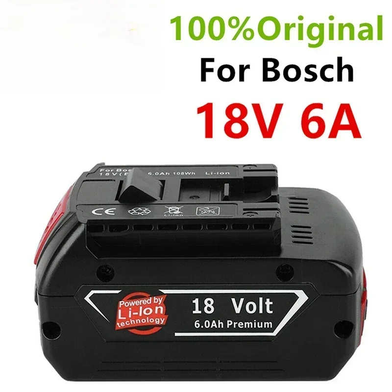 

100%Original18V 6ah Rechargeable Lithium Ion Battery for Bosch 18V 6.0A Backup Battery Portable Replacement BAT609