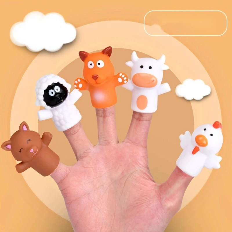 Children's early education soothing finger doll, small animal gloves, hand puppet toys parent-child interactive gloves