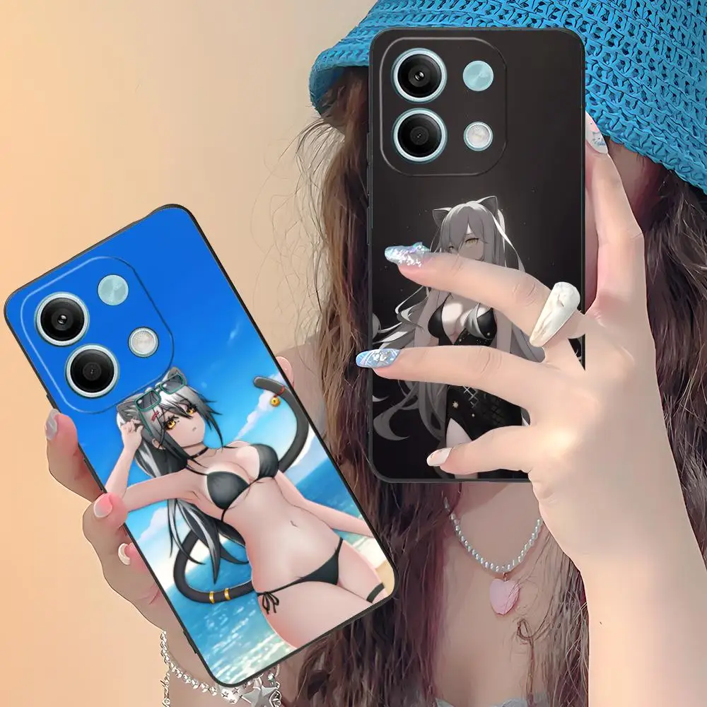 

Arknights Schwarz Mobile Phone Case for Xiaomi Redmi Note 14 13 12 11 A5 3 2 1 Pro Plus 4G 5G Colour Printing Pretty Smartphone