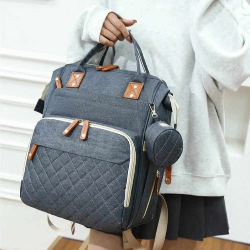 

Oxford cloth Mommy Bag Dry-wet Separation Multi-Functional Baby Diaper Backpack Lightweight Large Capacity Nappy Backpack Female