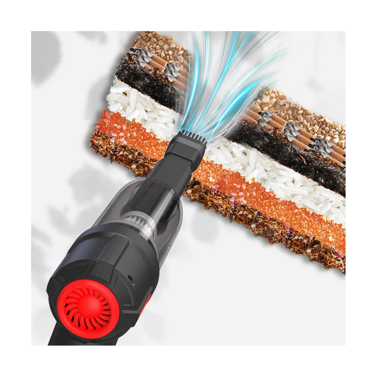 Mini aspirateur de voiture sans fil, aspirateur automatique, noir, utilisation domestique et automobile, 9000Pa