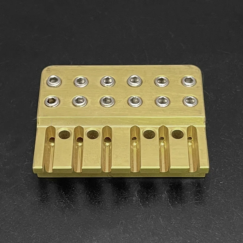 Doppelte Sicherungsmutter aus Messing für 6-saitige kopflose Gitarren, E-Gitarre, Originalfarbe, 42 mm