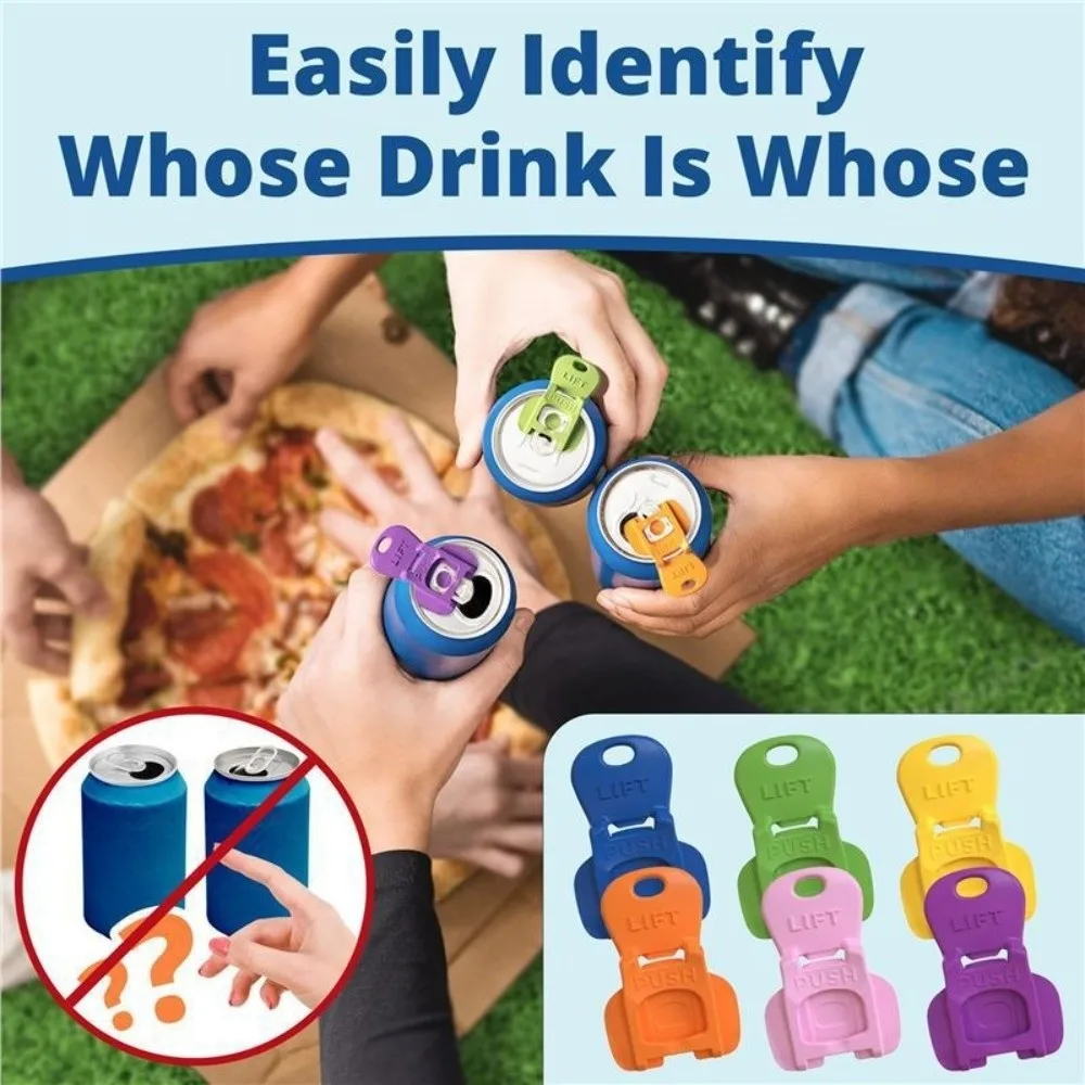 Portable Plastic Beverage Can Opener Multicolor Labor-saving Drink Opener Leakproof Dust Proof Bottle Opener Home Kitchen
