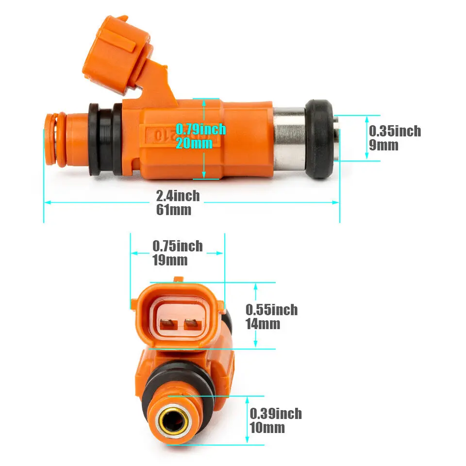 4x حاقن الوقود لسوزوكي خارجي DF90 100 DF115 DF140 CDH-210 INP-771 MD319791 842-12223 68V-8A360-00-00 68V8A3600000