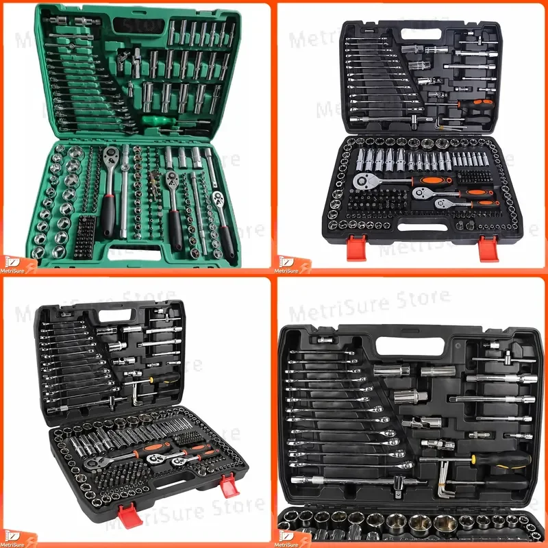 216 Pcs Auto Repair Tool Set Wrench Ratchet Socket Kit Steel Mechanic Tools DIY Home Garage Maintenance Equipment