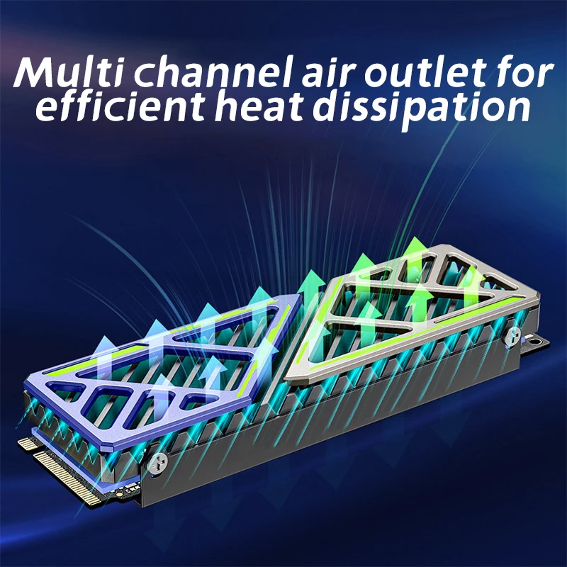 SSD Heatsink Magnesium Aluminum Alloy NVME NGFF Radiator PC Efficient Cooler W/ Thermal Silicone Pad For PC/PS5