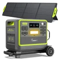 F2400 with Trolley+200W Solar Panel（green）