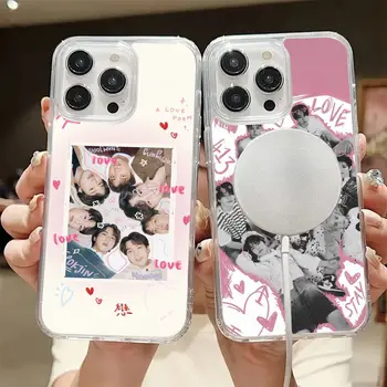 1個KPOP BTS手機殼,磁吸式,適用於iPhone 16/14/13/11/12/15 Pro Max/X/XR/XS Plus/SE,柔軟透明TPU材質 8 最佳銷售 BTS iPhone手機殼 - №4