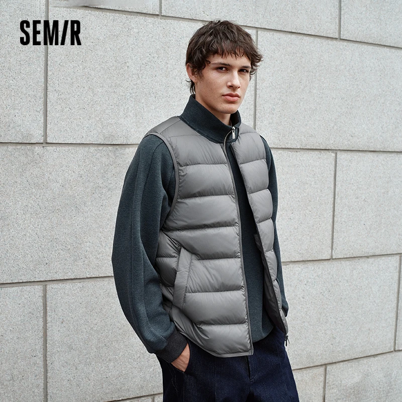 Semir أسفل سترة الرجال الشتاء 90% أسفل ملء خفيفة الوزن ثلاثة مقاومة 2025 جديد الأساسية تنوعا ملابس خارجية داخلية