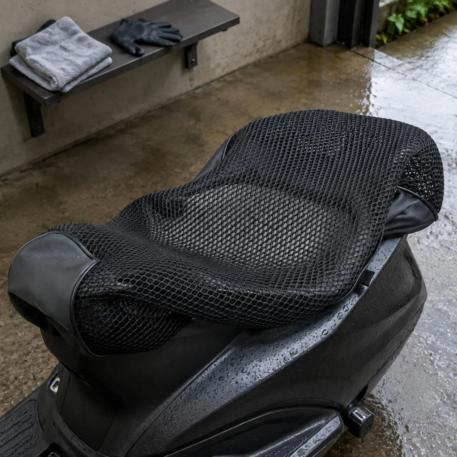 

Breathable Scooter Seat Cover Heat Insulation Motorbike Seat Mesh Cover Vehicle Accessory Cooling Elastic for Summer, Motorcycle