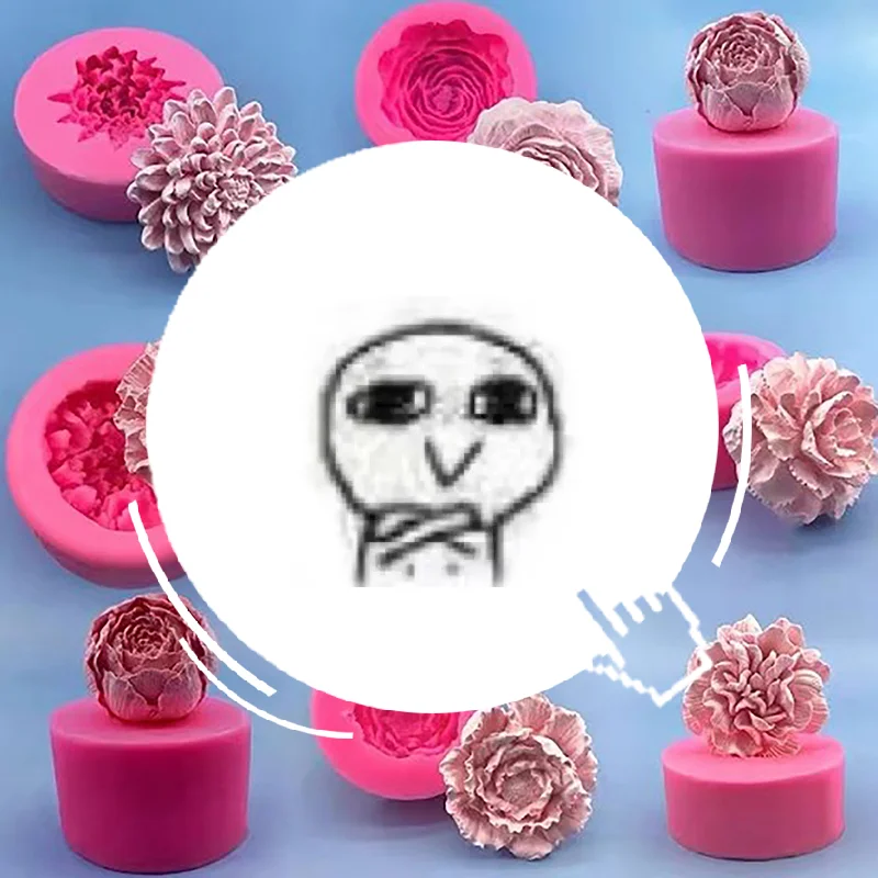 Silicone Cake Mold Chocolate Soap Making Tools Candle Mould Embossed Flower Aromatherapy Candy Handmade Wedding Decor