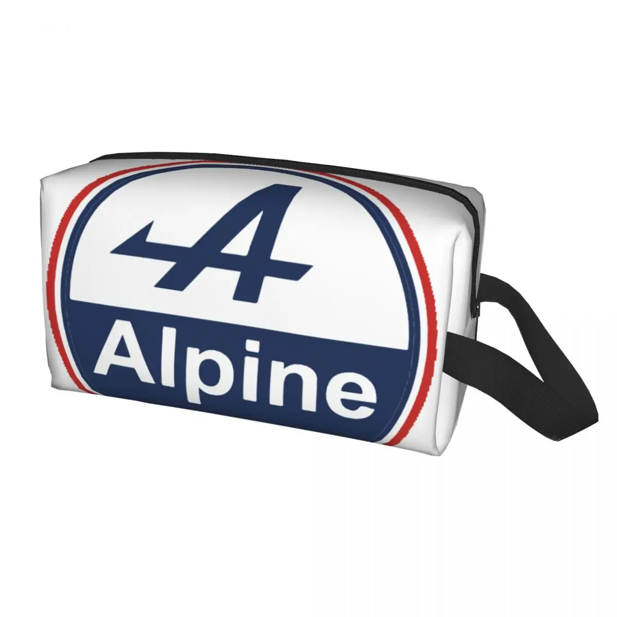 Custom Racing Alpines Team Logo Toiletry Bag for Women Makeup Cosmetic Organizer Lady Beauty Storage Dopp Kit Box