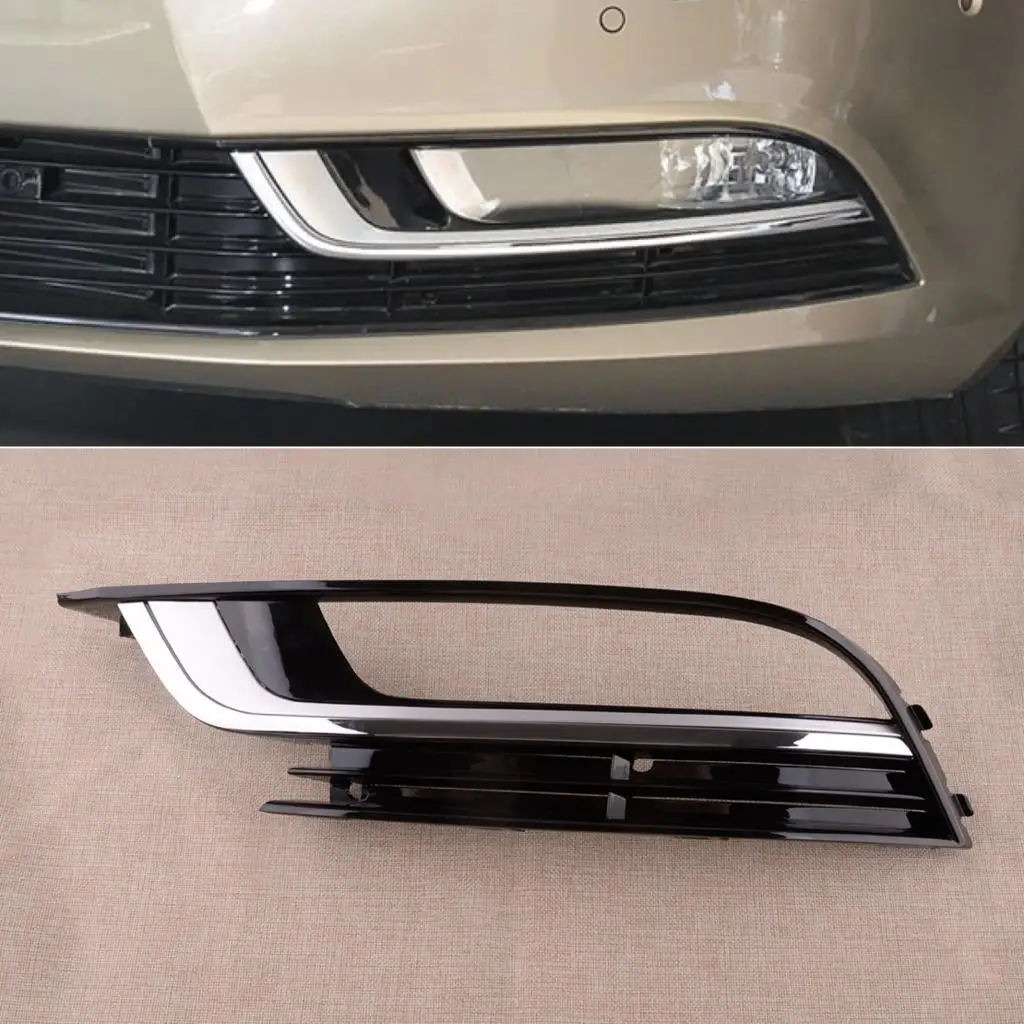 

For VW Passat CC 2013 2014 2015 2016 2017 Fog Light grille Cover Auto Front Bumper Chrome Foglights Headlights accessories