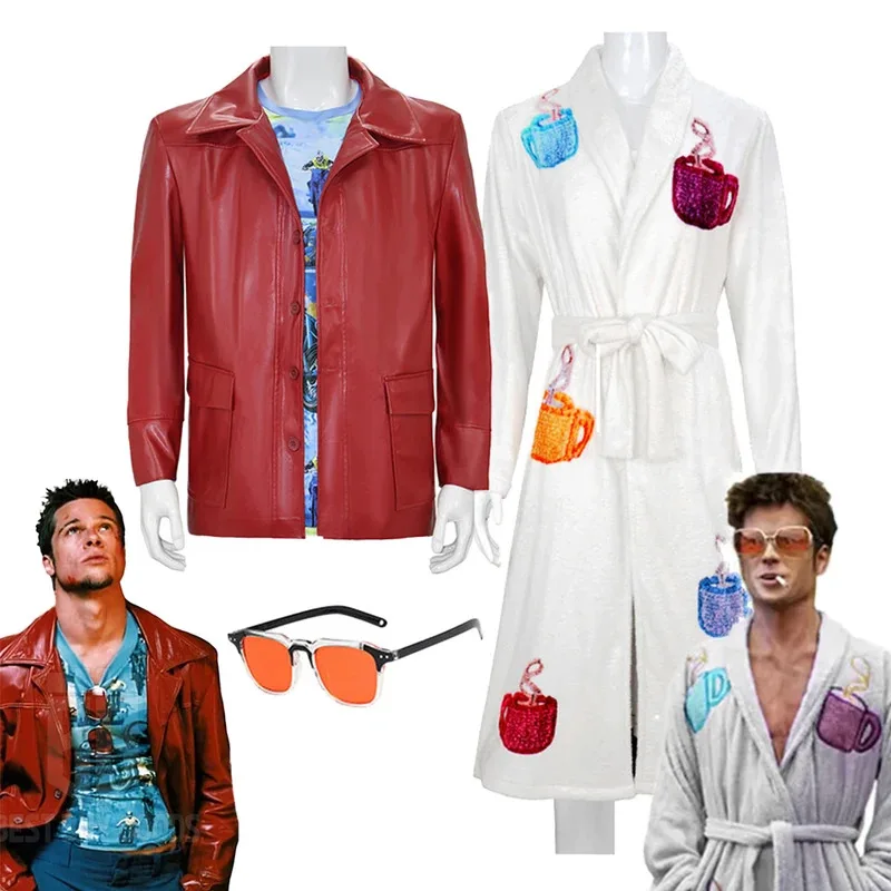 قتال نادي الولد تأثيري الخيال سترة قميص البشكير إدوارد 1999 الفيلم زي تمويه هالوين الكبار الرجال وتتسابق yj4