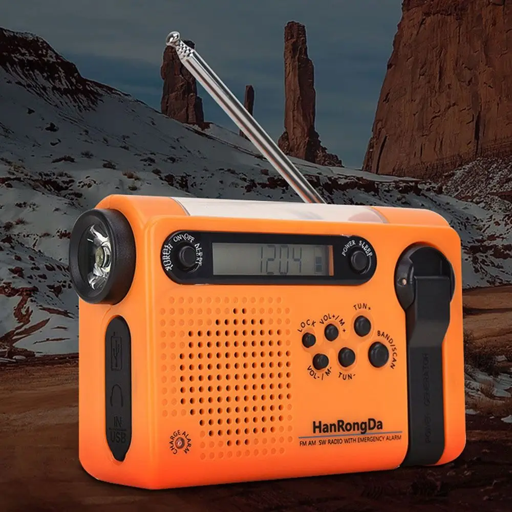 Ручная рукоятка, метеорологическое аварийное радио, высокая яркость, многофункциональное AM/FM/NOAA, портативные лампы для чтения