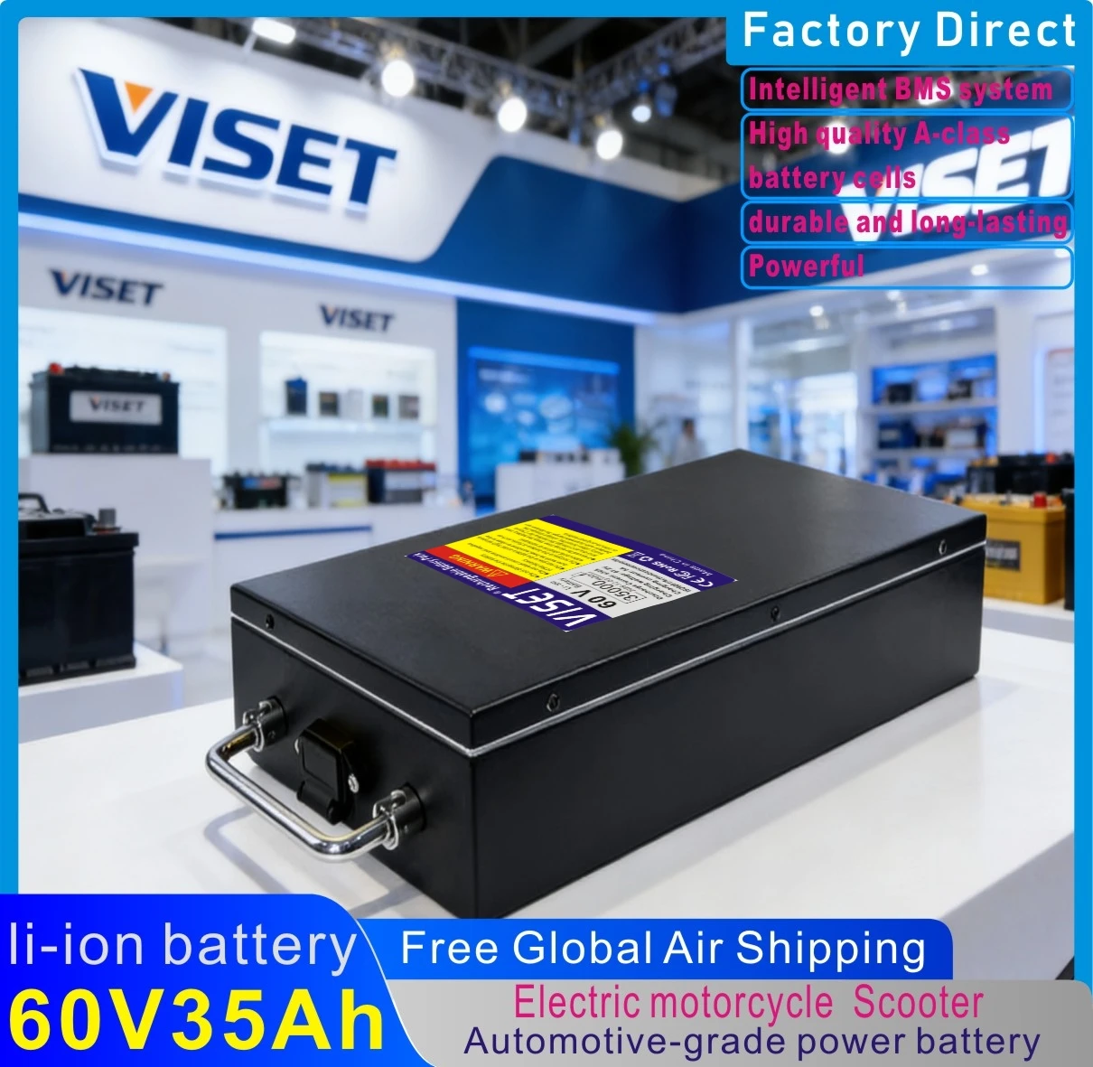 2026 لبطارية دراجة نارية كهربائية هارلي ذات فتحتين 60 فولت 20 أمبير-35 أمبير 18650 بطاريات ليثيوم أيون مقاومة للماء سكوتر قابل للطي Citycoco #1