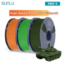 SUNLU 3KG High Speed PLA PLUS Filament 1.75mm 1kg Spool Neatly Wound PLA 3D Printer Filament Fit Most FDM 3D Printers