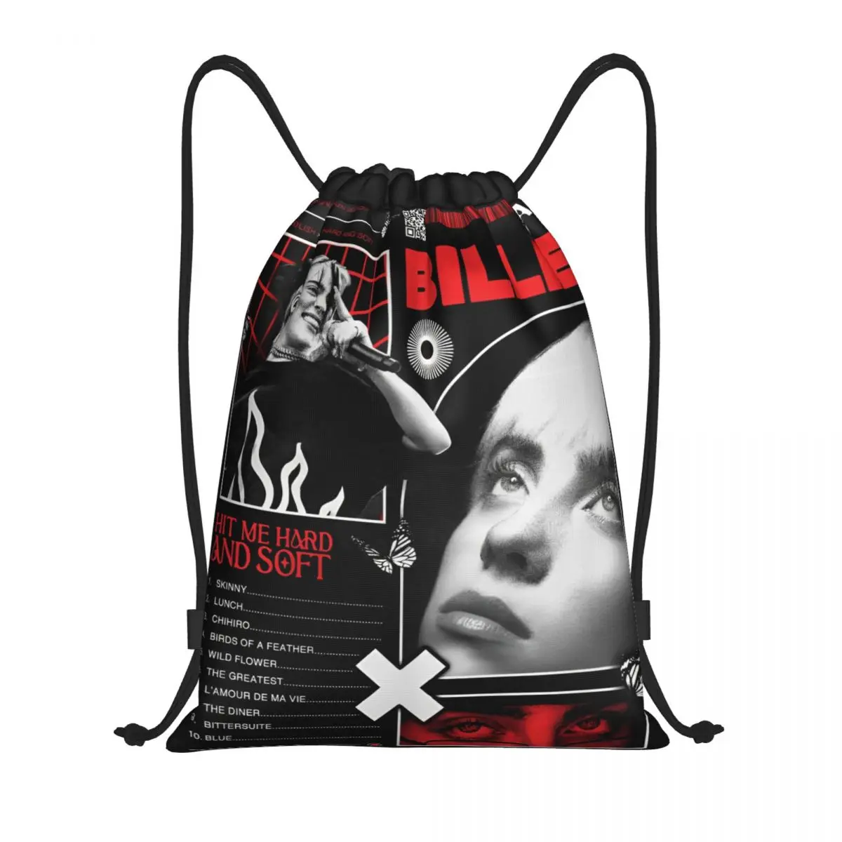 

B-Billie-Girl E-eilish Рюкзак Футбольные сумки на шнурке Спортивная сумка Водонепроницаемый рюкзак The Tour String для бега