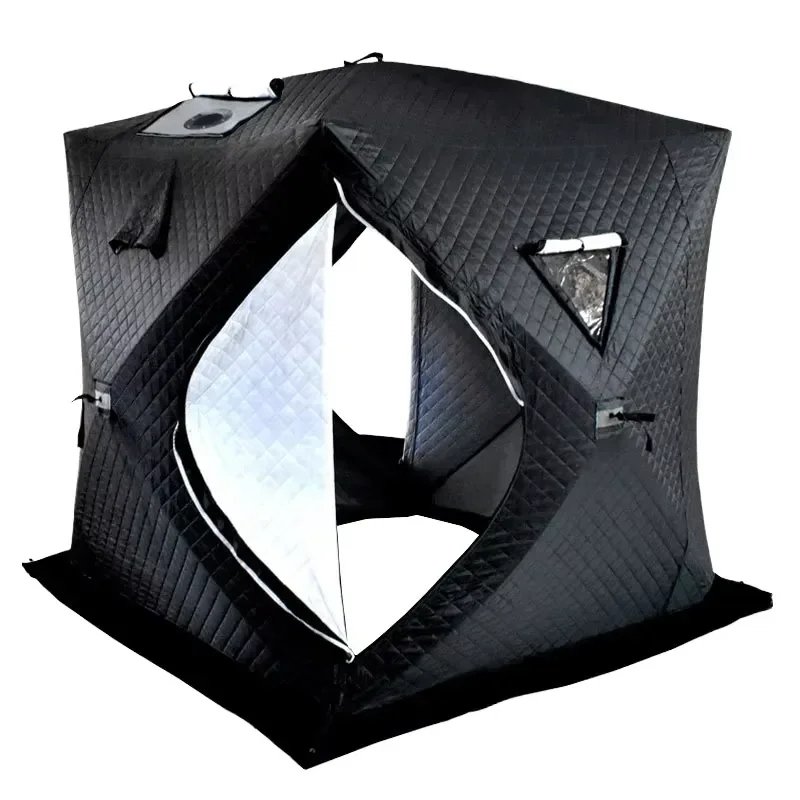 3-Layer Thickened Pop-Up Sauna Shelter, 210D Oxford Cloth Insulated Tent, 4-Season Portable Outdoor Camping Heating Sweat Tent